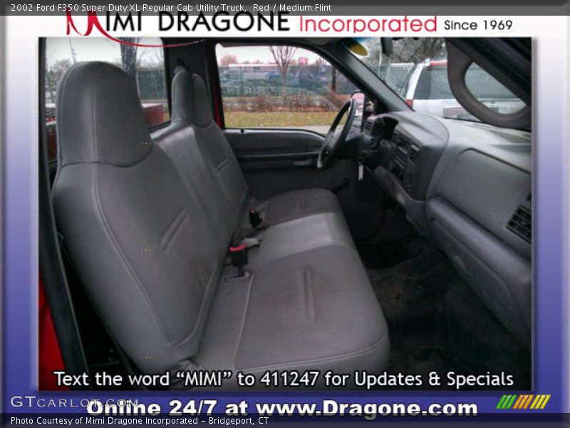 Red / Medium Flint 2002 Ford F350 Super Duty XL Regular Cab Utility Truck