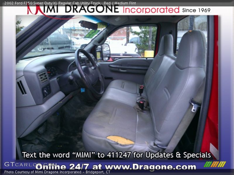 Red / Medium Flint 2002 Ford F350 Super Duty XL Regular Cab Utility Truck