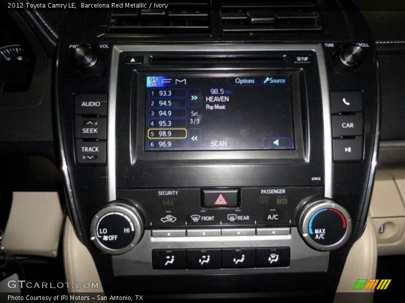 Barcelona Red Metallic / Ivory 2012 Toyota Camry LE