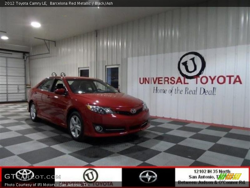 Barcelona Red Metallic / Black/Ash 2012 Toyota Camry LE