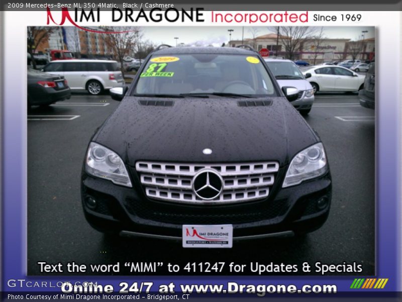 Black / Cashmere 2009 Mercedes-Benz ML 350 4Matic