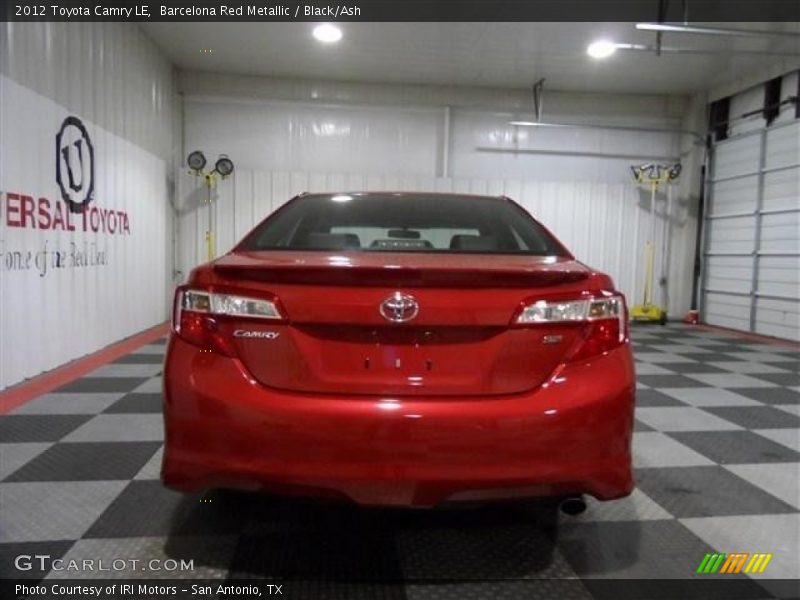 Barcelona Red Metallic / Black/Ash 2012 Toyota Camry LE