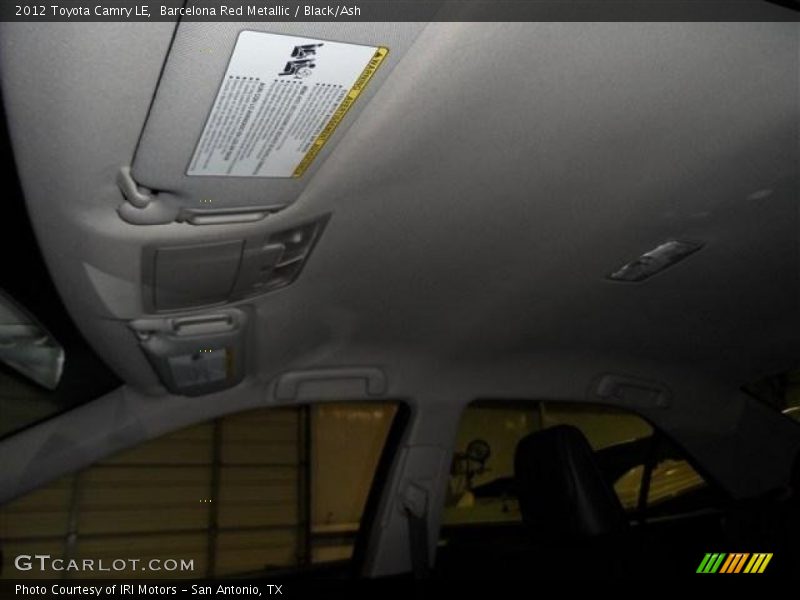 Barcelona Red Metallic / Black/Ash 2012 Toyota Camry LE