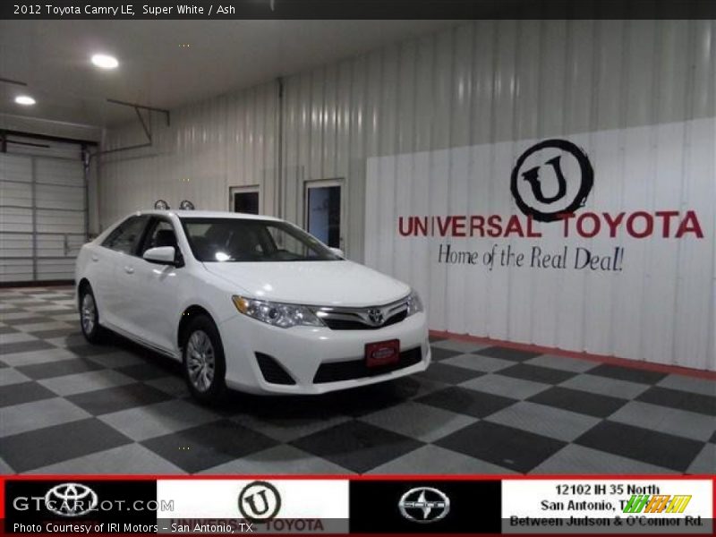 Super White / Ash 2012 Toyota Camry LE