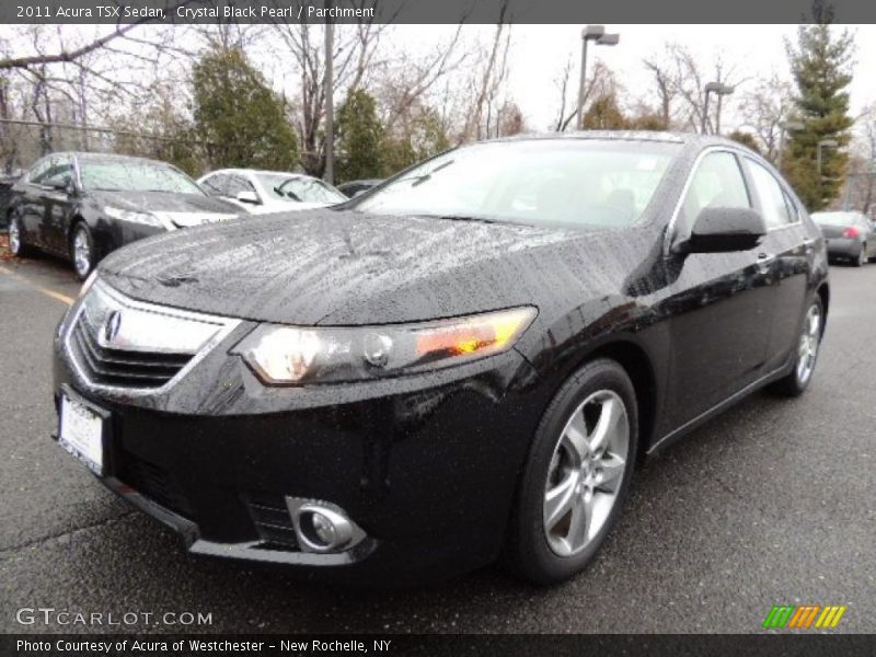 Crystal Black Pearl / Parchment 2011 Acura TSX Sedan