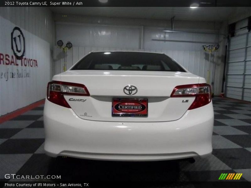Super White / Ash 2012 Toyota Camry LE