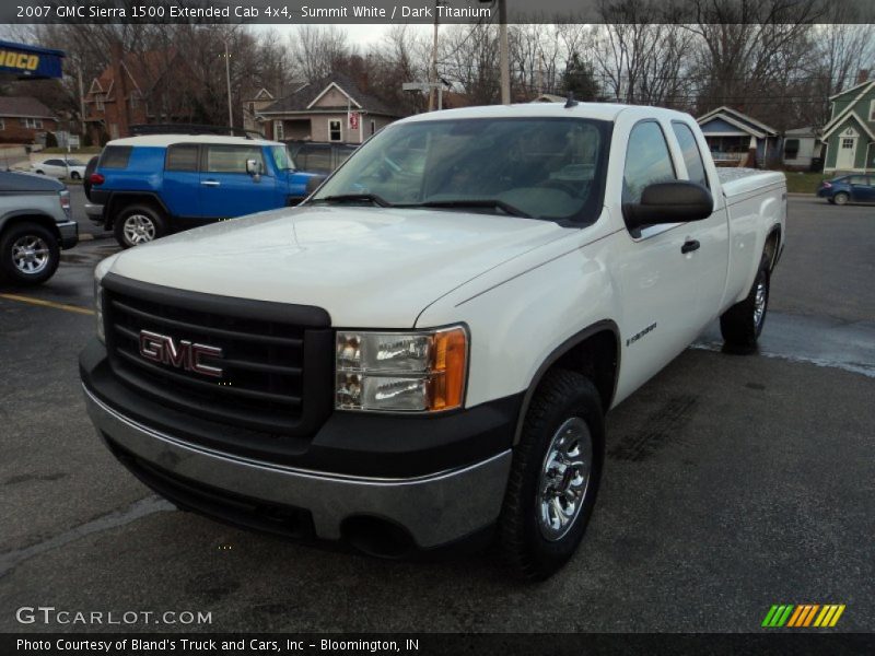 Summit White / Dark Titanium 2007 GMC Sierra 1500 Extended Cab 4x4