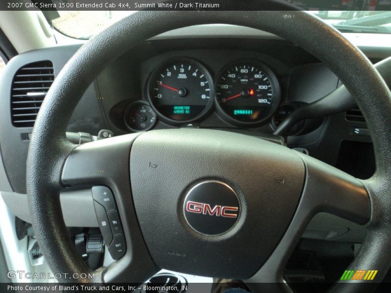 Summit White / Dark Titanium 2007 GMC Sierra 1500 Extended Cab 4x4