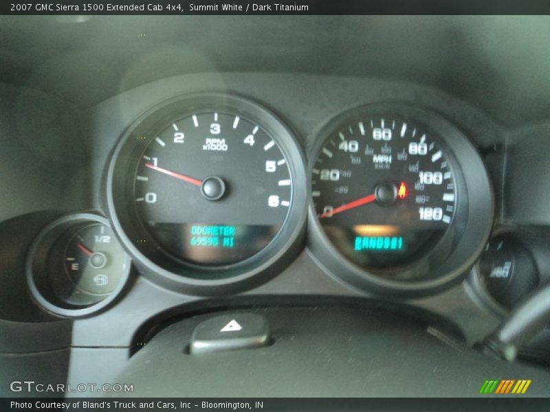 Summit White / Dark Titanium 2007 GMC Sierra 1500 Extended Cab 4x4