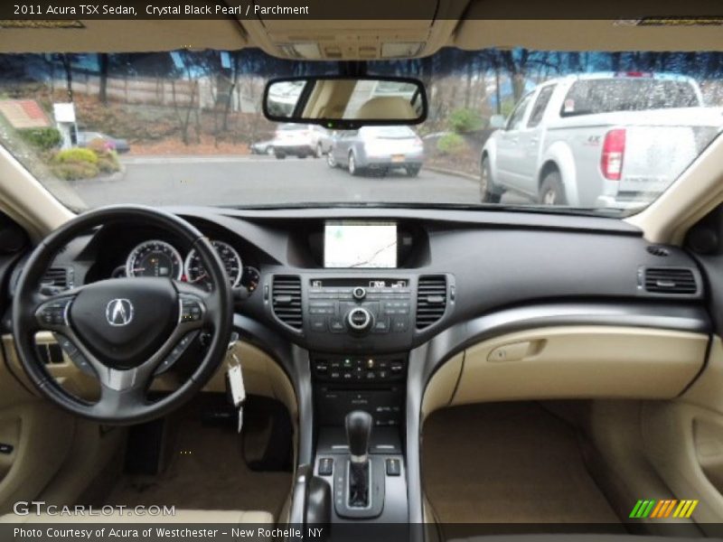 Crystal Black Pearl / Parchment 2011 Acura TSX Sedan