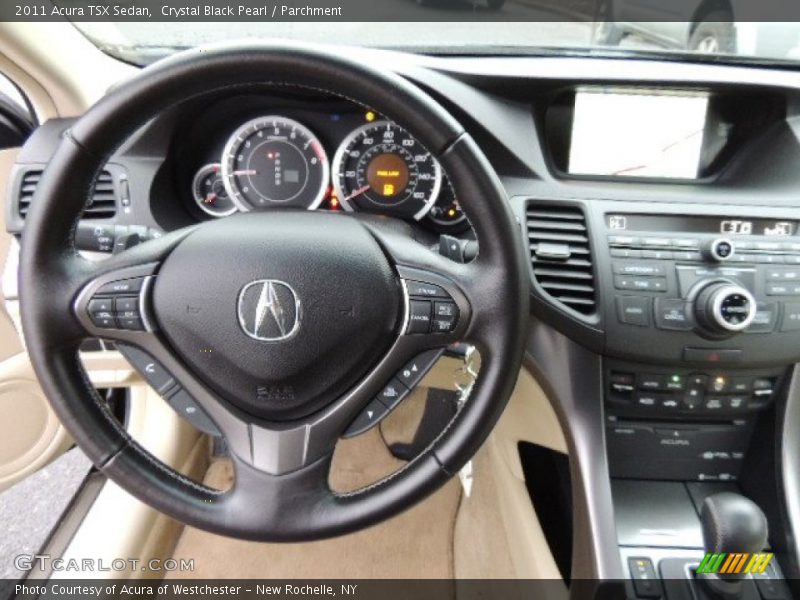 Crystal Black Pearl / Parchment 2011 Acura TSX Sedan