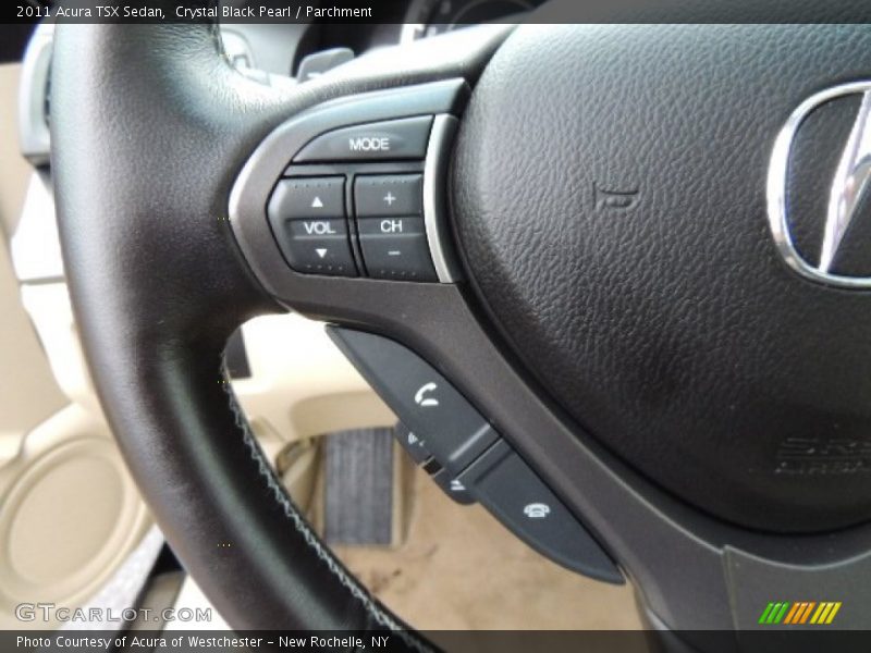 Crystal Black Pearl / Parchment 2011 Acura TSX Sedan