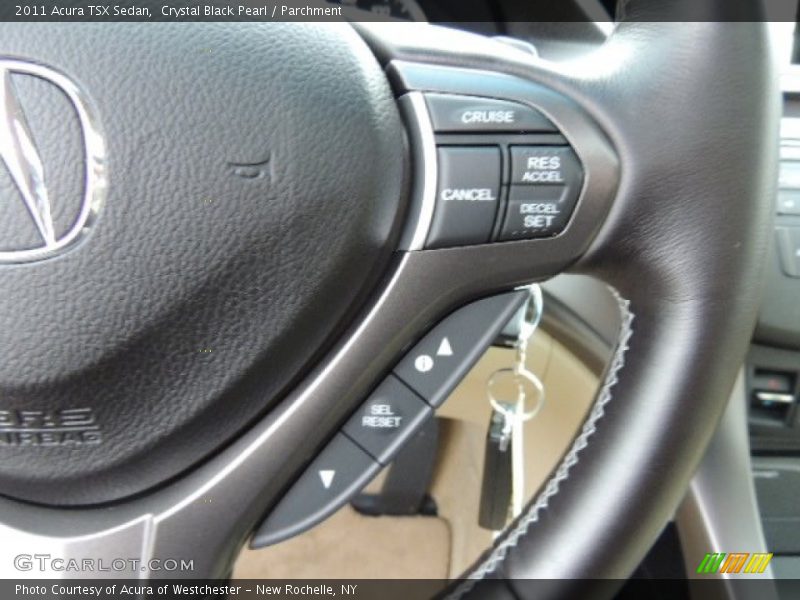 Crystal Black Pearl / Parchment 2011 Acura TSX Sedan