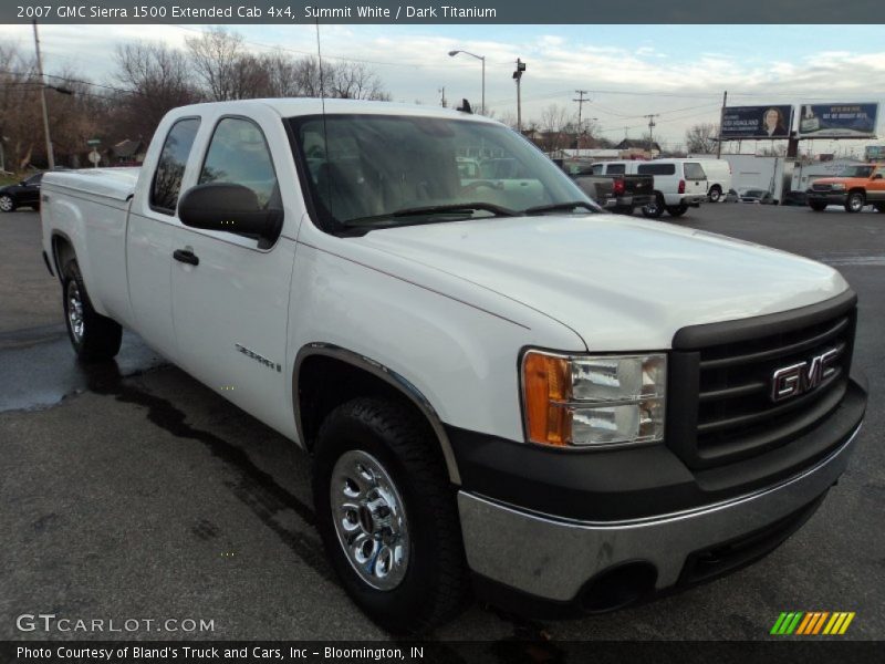 Summit White / Dark Titanium 2007 GMC Sierra 1500 Extended Cab 4x4