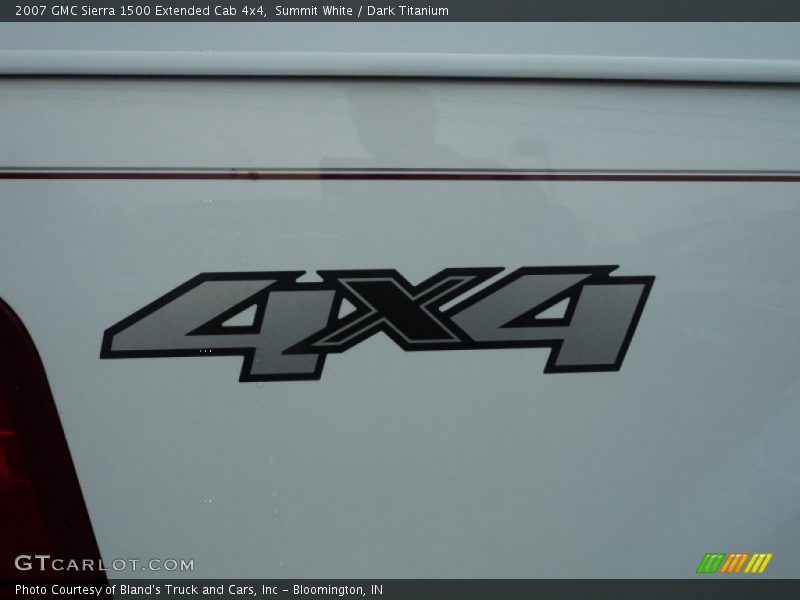 Summit White / Dark Titanium 2007 GMC Sierra 1500 Extended Cab 4x4