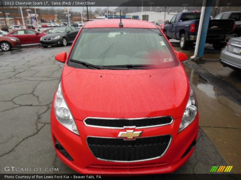 Salsa (Red) / Silver/Silver 2013 Chevrolet Spark LT