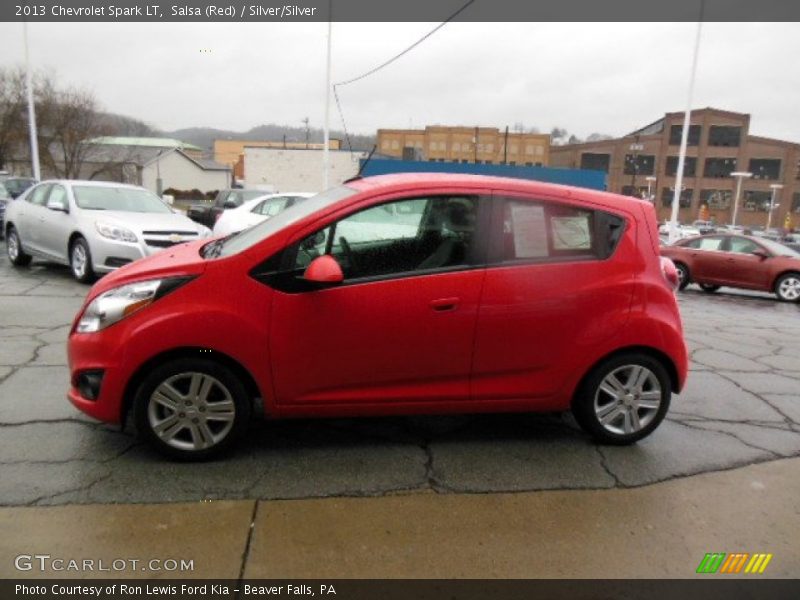 Salsa (Red) / Silver/Silver 2013 Chevrolet Spark LT