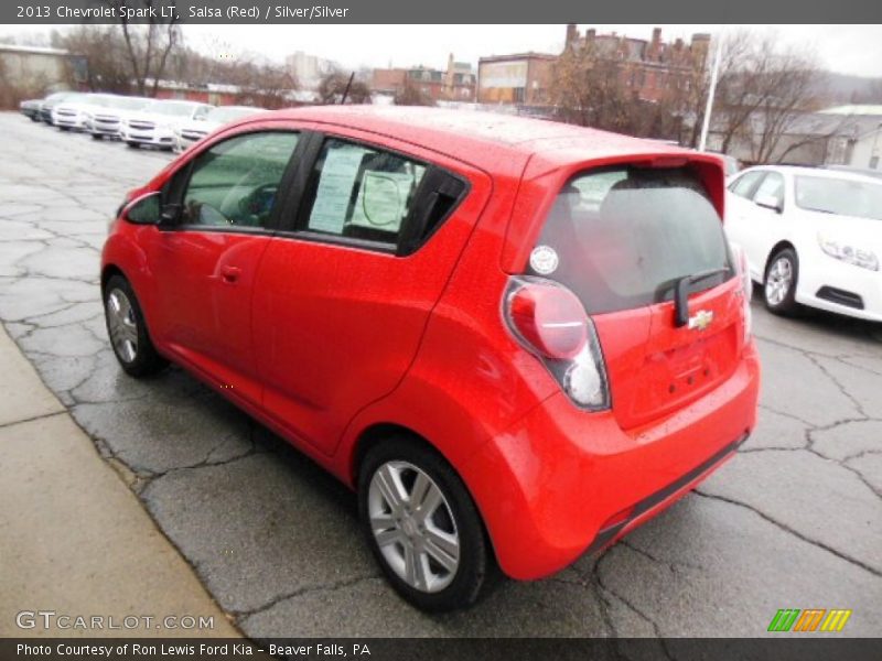 Salsa (Red) / Silver/Silver 2013 Chevrolet Spark LT