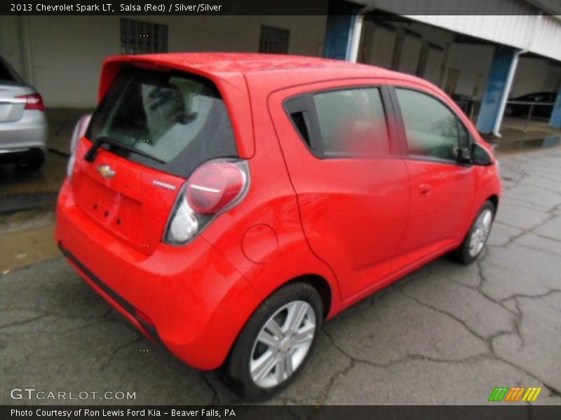 Salsa (Red) / Silver/Silver 2013 Chevrolet Spark LT