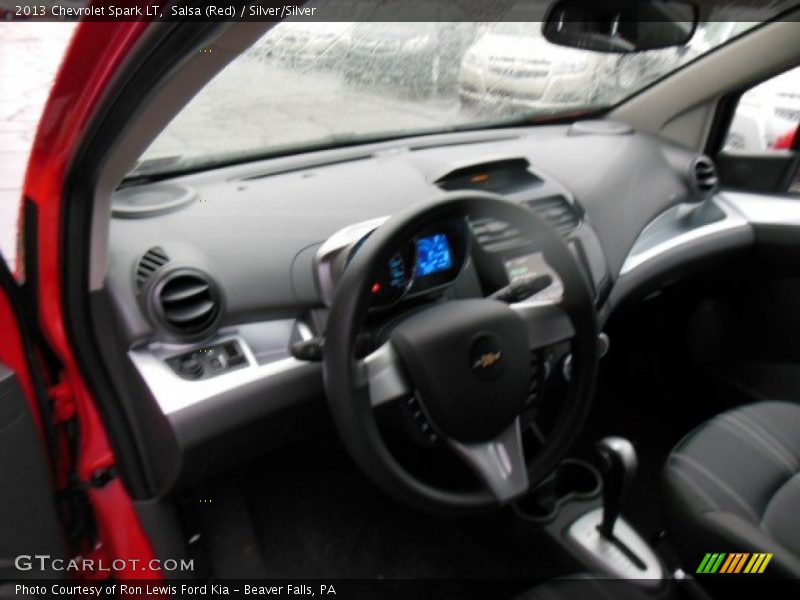 Salsa (Red) / Silver/Silver 2013 Chevrolet Spark LT