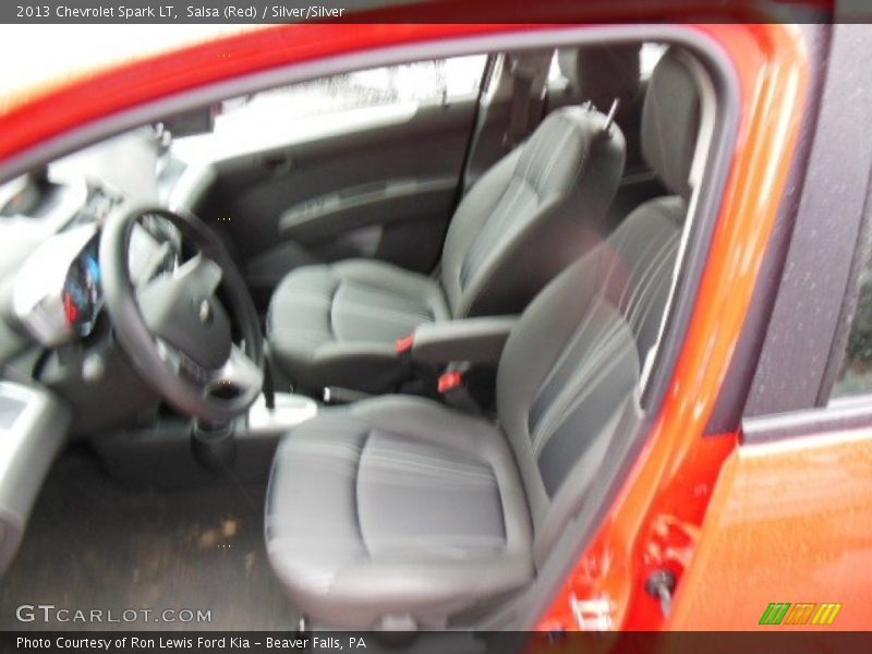 Salsa (Red) / Silver/Silver 2013 Chevrolet Spark LT
