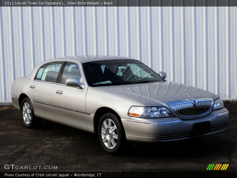 Silver Birch Metallic / Black 2011 Lincoln Town Car Signature L
