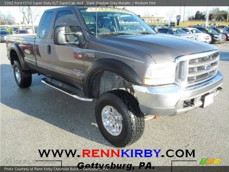 Dark Shadow Grey Metallic / Medium Flint 2002 Ford F250 Super Duty XLT SuperCab 4x4