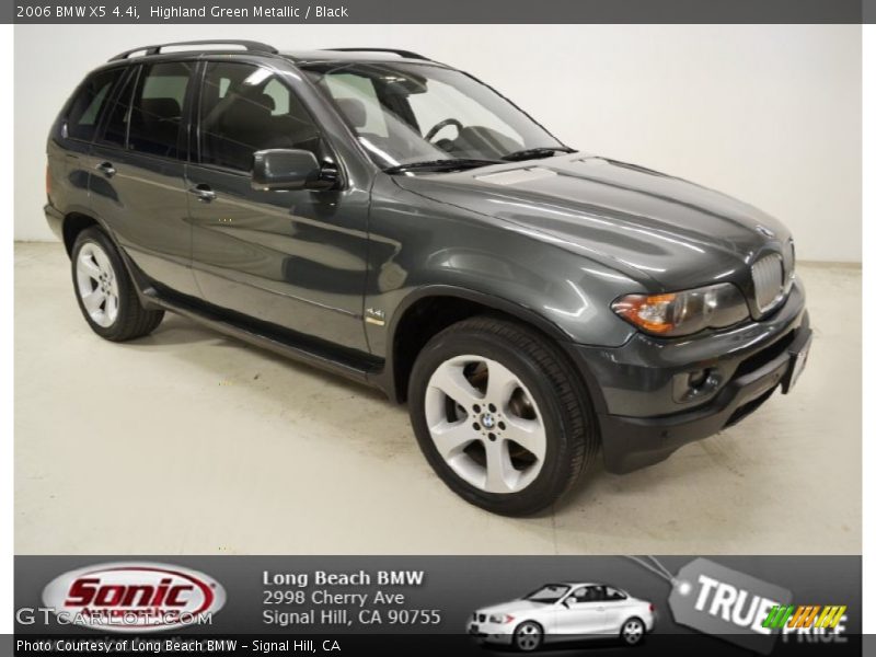 Highland Green Metallic / Black 2006 BMW X5 4.4i