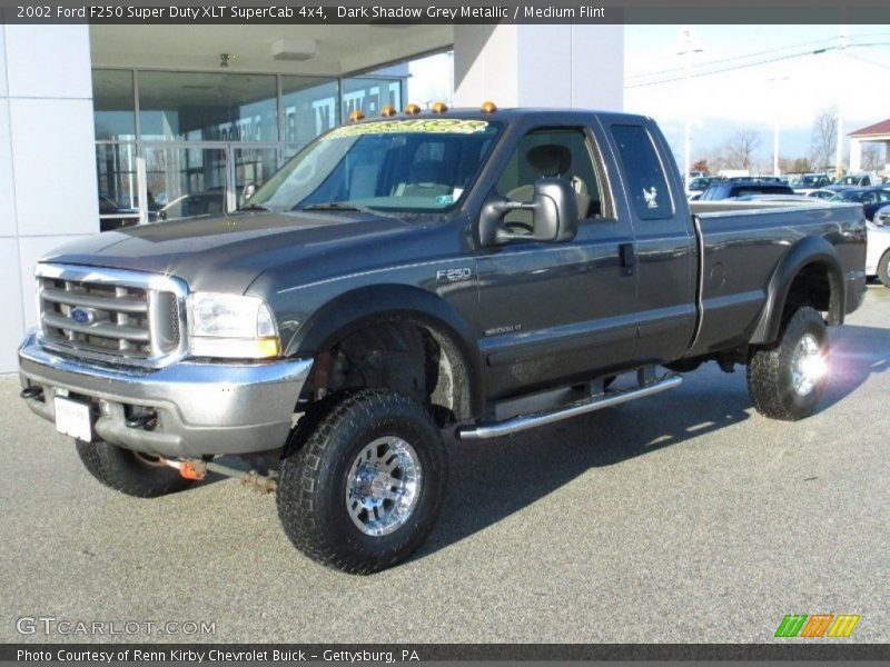 Dark Shadow Grey Metallic / Medium Flint 2002 Ford F250 Super Duty XLT SuperCab 4x4