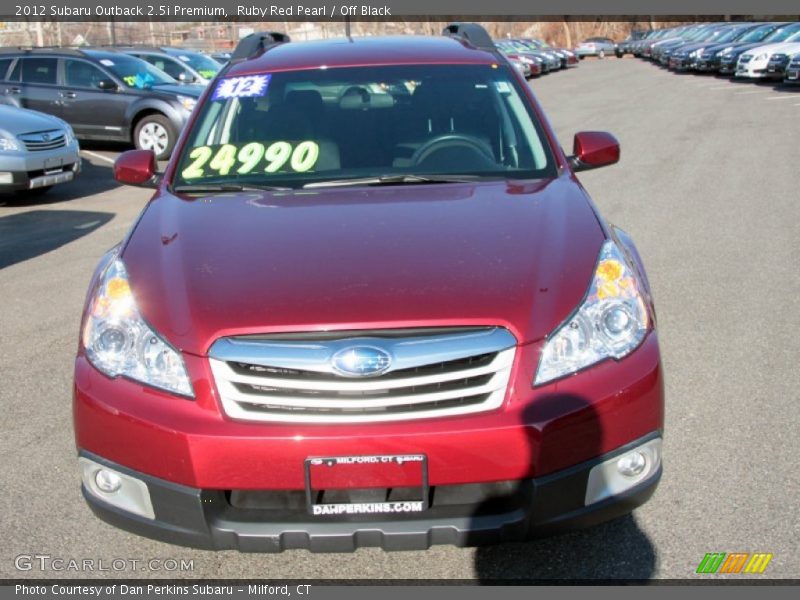 Ruby Red Pearl / Off Black 2012 Subaru Outback 2.5i Premium