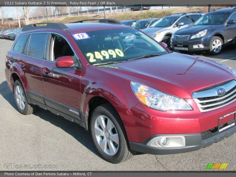 Ruby Red Pearl / Off Black 2012 Subaru Outback 2.5i Premium