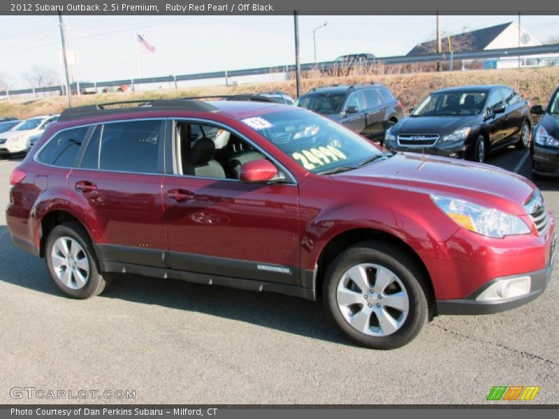 Ruby Red Pearl / Off Black 2012 Subaru Outback 2.5i Premium