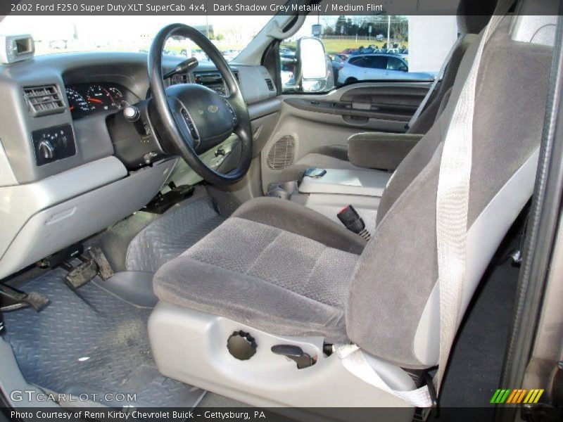 Dark Shadow Grey Metallic / Medium Flint 2002 Ford F250 Super Duty XLT SuperCab 4x4