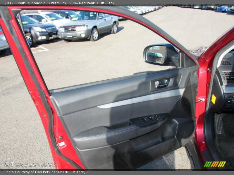 Ruby Red Pearl / Off Black 2012 Subaru Outback 2.5i Premium