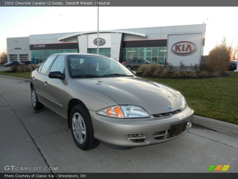 Sandrift Metallic / Neutral 2002 Chevrolet Cavalier LS Sedan