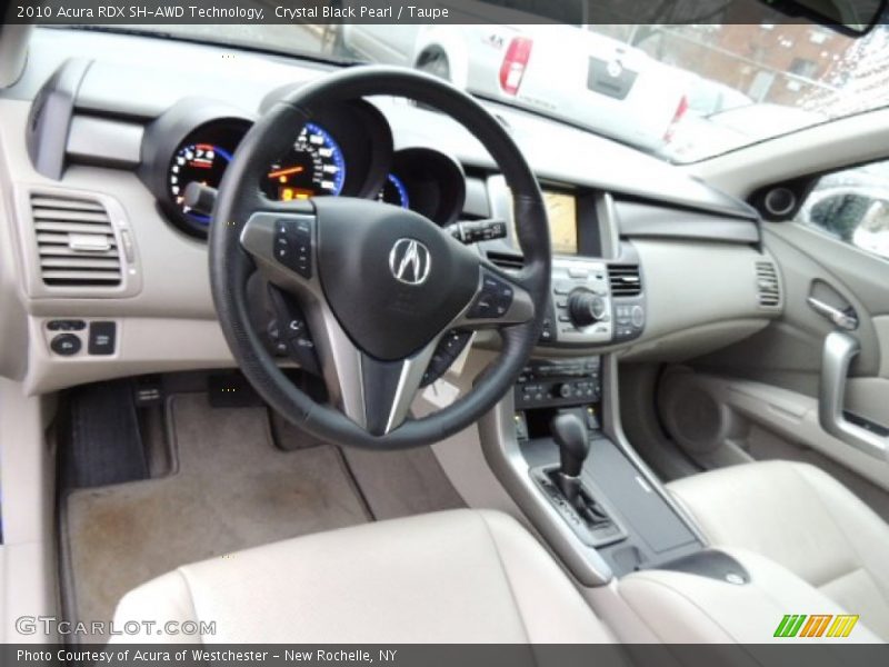 Crystal Black Pearl / Taupe 2010 Acura RDX SH-AWD Technology