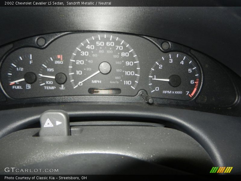  2002 Cavalier LS Sedan LS Sedan Gauges