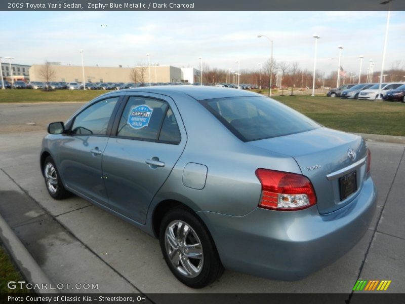 Zephyr Blue Metallic / Dark Charcoal 2009 Toyota Yaris Sedan