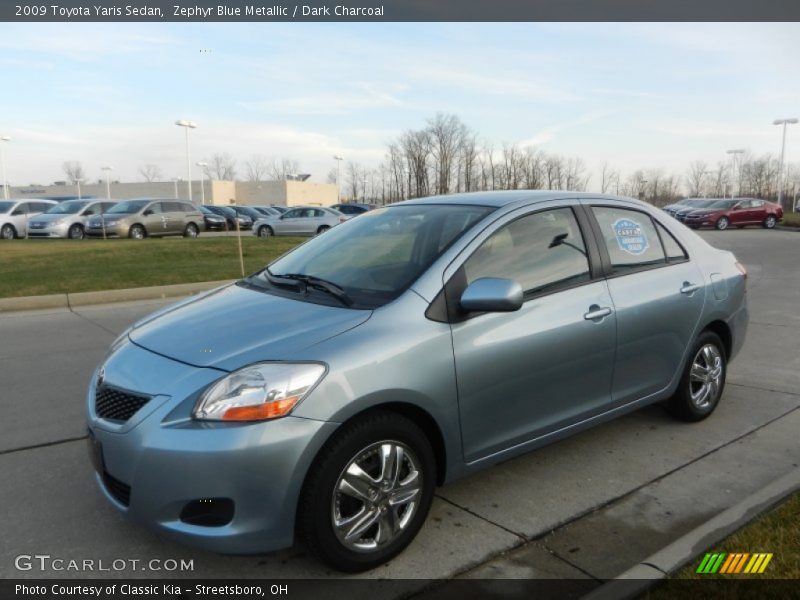 Zephyr Blue Metallic / Dark Charcoal 2009 Toyota Yaris Sedan