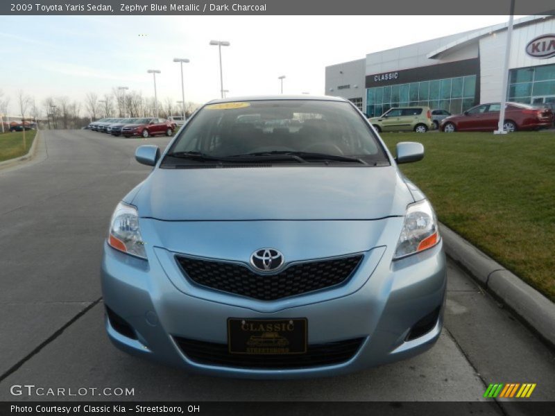 Zephyr Blue Metallic / Dark Charcoal 2009 Toyota Yaris Sedan