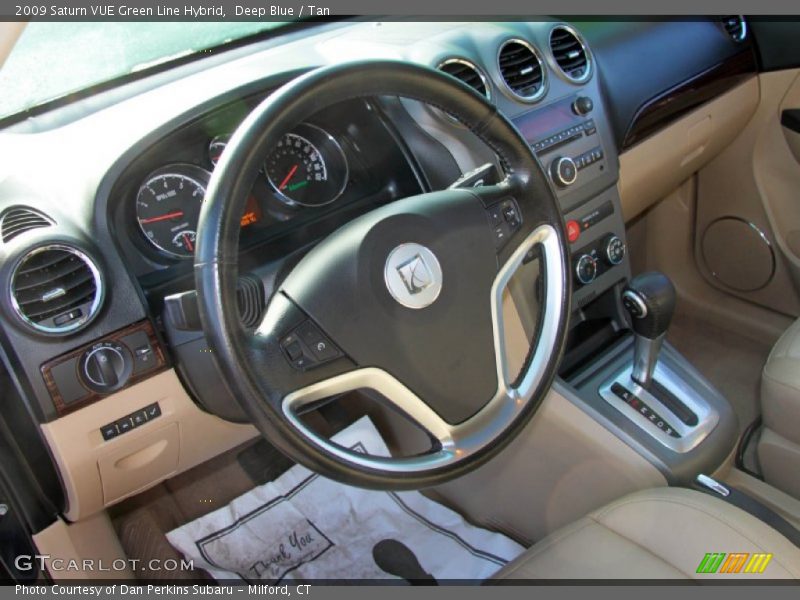 Deep Blue / Tan 2009 Saturn VUE Green Line Hybrid