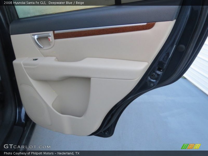 Deepwater Blue / Beige 2008 Hyundai Santa Fe GLS