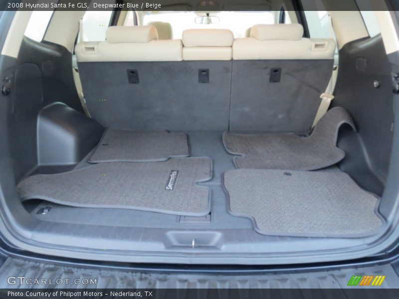 Deepwater Blue / Beige 2008 Hyundai Santa Fe GLS