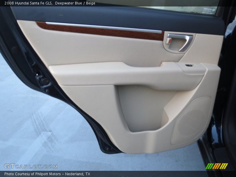 Deepwater Blue / Beige 2008 Hyundai Santa Fe GLS