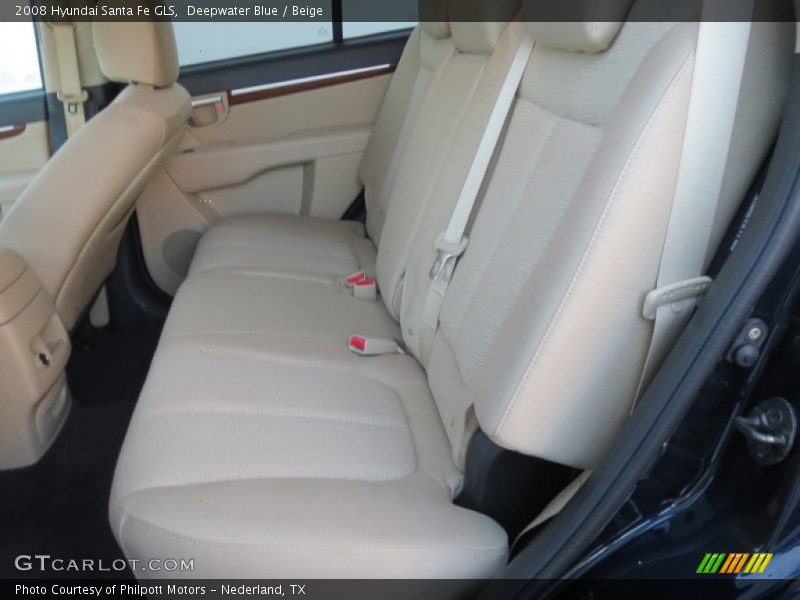 Deepwater Blue / Beige 2008 Hyundai Santa Fe GLS