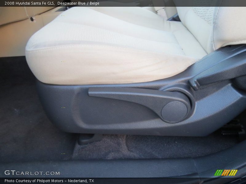 Deepwater Blue / Beige 2008 Hyundai Santa Fe GLS