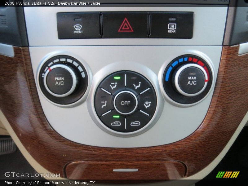 Deepwater Blue / Beige 2008 Hyundai Santa Fe GLS