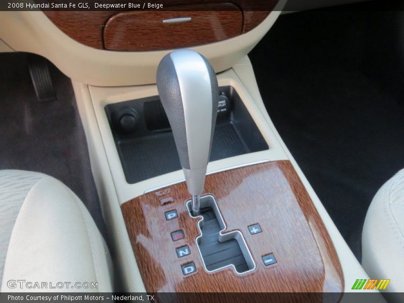 Deepwater Blue / Beige 2008 Hyundai Santa Fe GLS
