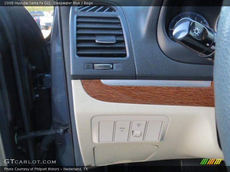 Deepwater Blue / Beige 2008 Hyundai Santa Fe GLS