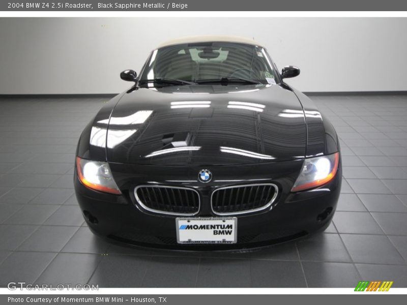 Black Sapphire Metallic / Beige 2004 BMW Z4 2.5i Roadster